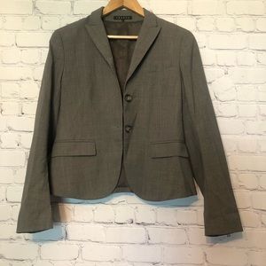 Theory Gray Wool Blazer Size 10